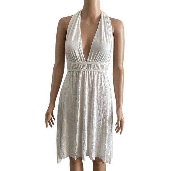 bikini bay Dresses & Skirts - Bikini Bay Halter Dress Womens Medium White Stretch New Beach Dress